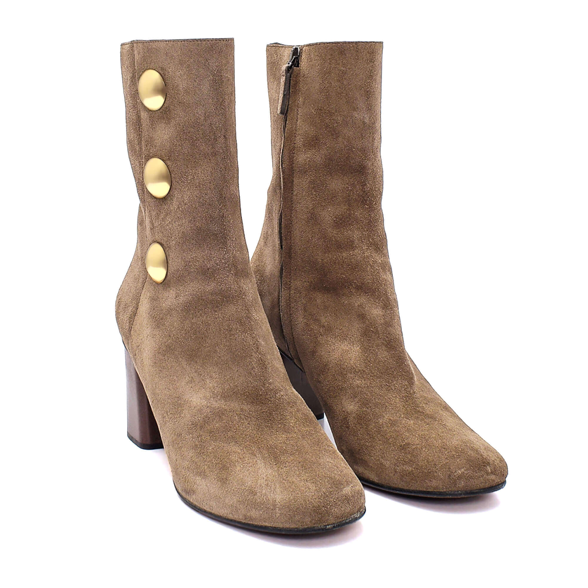 Chloe - Light Brown Suede Orlando Ankle Boots